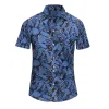 Cross-border factory Direct sales 2025 new men's casual 3D digital printed short-sleeved shirts, men's Hawaiian shirts Application Scenario